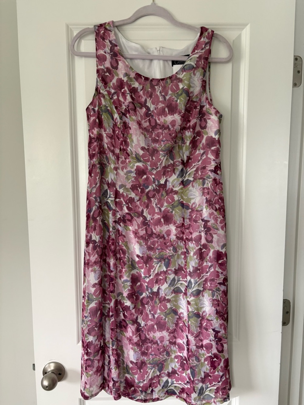 connected apparel Purple Floral Midi Dress